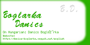 boglarka danics business card